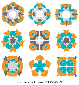 Abstract ornament set for creative design