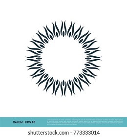 Abstract Ornament Shape Icon Vector Logo Template Illustration Design. Vector EPS 10.