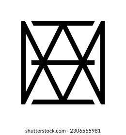 abstract ornament in square line, unique logo