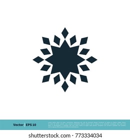Abstract Ornament Star Shape Icon Vector Logo Template Illustration Design. Vector EPS 10.