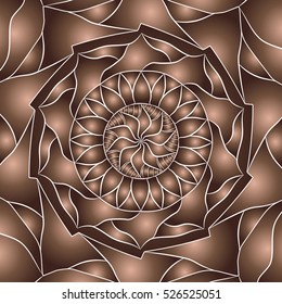 Abstract ornament, stencil round pattern, cut out design, decor element