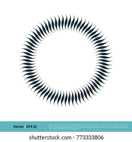 Abstract Ornament Sun Shape Icon Vector Logo Template Illustration Design. Vector EPS 10.