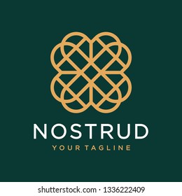 Abstract ornament swirl logo icon vector design. Elegant premium ornament vector design.
