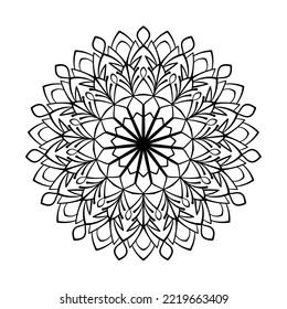 Abstract ornament. Vector element. Coloring book page. 