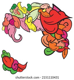 Abstract ornament vector full color background 