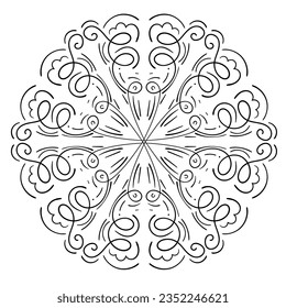 Abstrakte Ornamente. Vektorgrafik. Kreatives Mandala-Muster. 