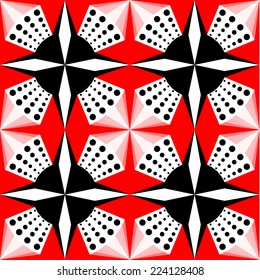 abstract ornament vector pattern red and black color