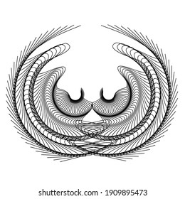 Abstract ornamental artwork from pen scribbles