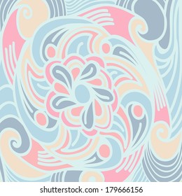 Abstract ornamental background. Hand drawn vector art