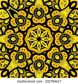 Abstract ornamental background. Hand drawn vector art