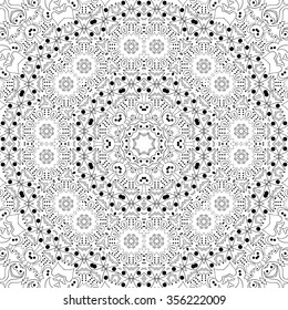 Abstract ornamental background. Round pattern. Vector art