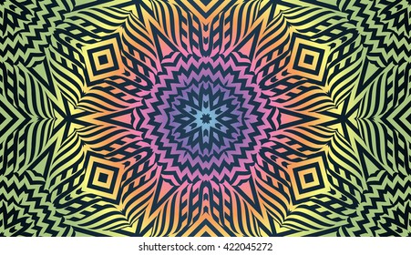 Abstract ornamental background. Round pattern. Vector art