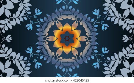 Abstract ornamental background. Round pattern. Vector art