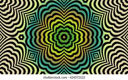 Abstract ornamental background. Round pattern. Vector art