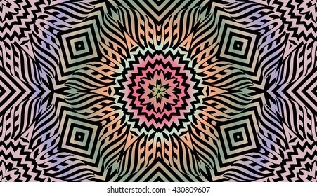 Abstract ornamental background. Round pattern. Vector art