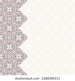 Abstract ornamental banner with geometric pattern and decorative ornament 