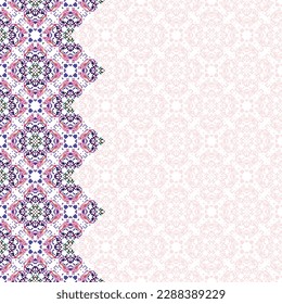 Abstract ornamental banner with geometric pattern and decorative ornament 
