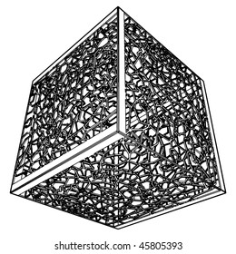Abstract Ornamental Cage Vector 07