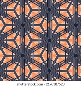 Abstract ornamental colorful decorative endless background with geometric tiles for rugs and fabrics