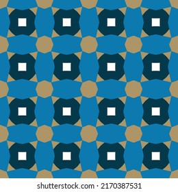 Abstract ornamental colorful decorative endless background with geometric tiles for rugs and fabrics