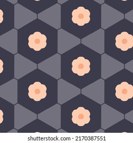 Abstract ornamental colorful decorative endless background with geometric tiles for rugs and fabrics