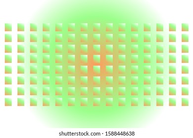 Abstract ornamental composition of colored, gradient squares on a gradient background. Vector image.