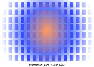 Abstract ornamental composition of colored, gradient rectangles on a gradient background. Vector image.