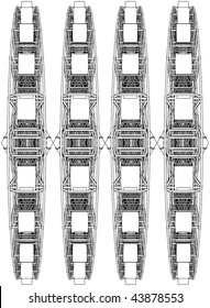 Abstract Ornamental Constructions Of The Trellis Vector 100