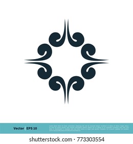 Abstract Ornamental Decoration Icon Vector Logo Template Illustration Design. Vector EPS 10.