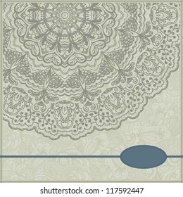 Abstract ornamental design on pattern background