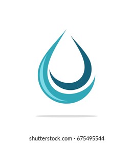 Abstract Ornamental Drop Water Logo Template Illustration Design. Vector EPS 10.