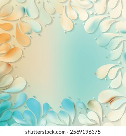 Abstract Ornamental Drops Background Vector