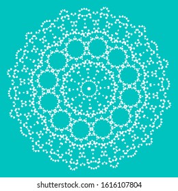 Abstract ornamental ellipse. Abstract vector background. Ethnic background. Decorative pattern. Abstract flower. Flower background. Oriental wallpaper. Mandala background. Yoga and meditation vector