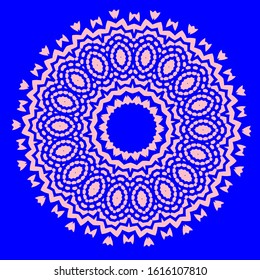 Abstract ornamental ellipse. Abstract vector background. Ethnic background. Decorative pattern. Abstract flower. Flower background. Oriental wallpaper. Mandala background. Yoga and meditation vector