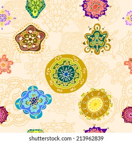 Abstract ornamental endless pattern. Seamless stylish texture. Vector illustration