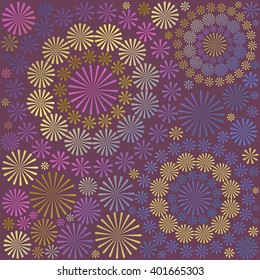 Abstract ornamental floral pattern background vector illustration