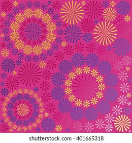 Abstract ornamental floral pattern background vector illustration