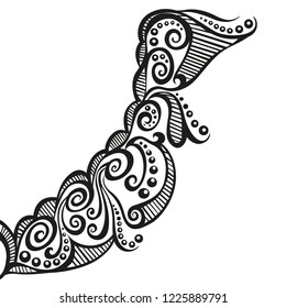 Abstract ornamental floral pattern embroidery fashion design for print clothes or shirt