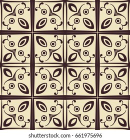 Abstract ornamental floral seamless pattern. Template can be used for fabric, textile, cloth, wrapping paper, oilcloth, and other design