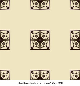 Abstract ornamental floral seamless pattern. Template can be used for fabric, textile, cloth, wrapping paper, oilcloth, and other design