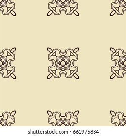 Abstract ornamental floral seamless pattern. Template can be used for fabric, textile, cloth, wrapping paper, oilcloth, and other design