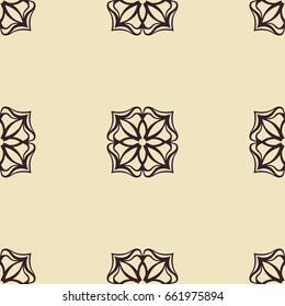 Abstract ornamental floral seamless pattern. Template can be used for fabric, textile, cloth, wrapping paper, oilcloth, and other design