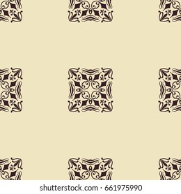 Abstract ornamental floral seamless pattern. Template can be used for fabric, textile, cloth, wrapping paper, oilcloth, and other design