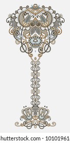 abstract ornamental floral tree