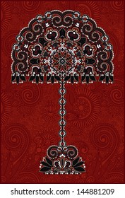 abstract ornamental floral tree