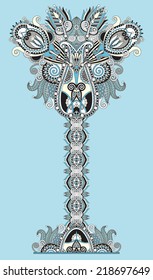 abstract ornamental floral tree, vector illustration