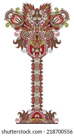 abstract ornamental floral tree, vector illustration