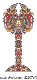 abstract ornamental floral tree, vector illustration