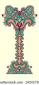 abstract ornamental floral tree, vector illustration