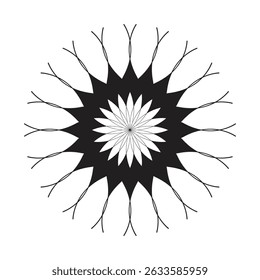 Abstract ornamental flower pattern mandala logo template vector design.